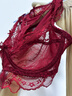浪莎（LangSha）紅色文胸套裝蕾絲性感聚攏薄款內衣女屬馬年結婚騏驥紅本命年胸罩 曬單實(shí)拍圖
