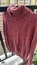 帕什羊絨衫女35%山羊絨秋冬加厚高領(lǐng)純色針織百搭毛衣ZSBR-8324 樹(shù)莓色 均碼 曬單實(shí)拍圖