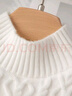 晚白【新品】冬款時(shí)尚優(yōu)雅立領(lǐng)毛衣知性溫柔氣質(zhì)百搭針織衫女 米白色 M 曬單實(shí)拍圖