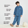 多多家【小熊頭刺繡】男童家居服冬季麻花珊瑚絨睡衣兒童外套褲子兩件裝 曬單實(shí)拍圖