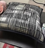 微光里沙發(fā)抱枕高貨意式皮質(zhì)黑白輕奢高級感抱枕套含芯客廳沙發(fā)靠枕靠墊 飛邊格子抱枕【含高彈內芯】 曬單實(shí)拍圖