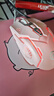 銀雕 有線(xiàn)專(zhuān)業(yè)機械手感鼠標英雄聯(lián)盟男女生發(fā)光可愛(ài)吃雞家用辦公適用于華為蘋(píng)果惠普華碩筆記本臺式電腦 櫻花粉 按鍵有聲【配有鼠標墊】 曬單實(shí)拍圖