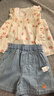 戴維貝拉兒童短褲套裝夏裝女童棉短袖兩件套洋氣童裝 曬單實(shí)拍圖