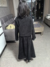 G.duck小黃鴨女童套裝秋冬2025新款洋氣兒童衣服加絨加厚女大童秋裝裙子 黑色 160 建議13~14歲【150-160cm】cm 曬單實(shí)拍圖
