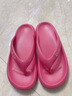 樸西夏季EVA女士拖鞋可外穿防滑舒適一體成型沙灘人字拖室內涼拖鞋 安哥拉紅 新年熱銷(xiāo)色 40-41 曬單實(shí)拍圖