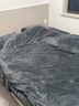 南極人牛奶絨被套200x230cm單件冬季雙面加絨被罩單人1.5毛絨被單四件套 粉玉+淺灰【加絨加厚】 200x230cm單件被套 曬單實(shí)拍圖