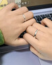 DR情侶對戒男女莫比烏斯戒指輕奢求婚結婚pt950鉆戒定制刻字 光面情侶對戒/可調節 曬單實(shí)拍圖