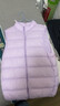 鴨鴨（YAYA）兒童羽絨馬甲2023新短款內膽輕薄男女童寶寶冬季小童裝馬夾GM 微光紫 170 曬單實(shí)拍圖