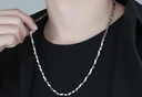伊莉洛莫比烏斯項鏈男素鏈潮牌百搭輕奢鎖骨鏈鈦鋼首飾品銀色毛衣鏈項鏈 莫比烏斯項鏈【55cm】 曬單實(shí)拍圖