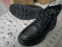 普步仕品牌真皮馬丁靴男2025年冬季新款加絨潮流靴子男工裝時(shí)尚百搭男鞋 黑色冬季[保暖加絨] 40 曬單實(shí)拍圖