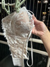 素肌良品靈感繆斯文胸罩性感蕾絲魚(yú)骨胸衣超薄顯瘦美背女士?jì)纫碌鯉П承?曬單實(shí)拍圖