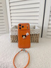 素洛適用蘋(píng)果17promax手機殼Air米奇手掌素皮皮紋iPhone16pro橙色簡(jiǎn)約小清新15高級感帶手繩14男女防摔 素皮皮紋橙色+米奇手掌+橙雙環(huán)橫版皮條+橙手繩 iPhone 17 Pro Max 曬單實(shí)拍圖