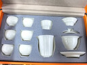 冰種璞玉茶具套裝功夫茶具陶瓷蓋碗茶壺茶杯家用伴手禮整套茶具 璞玉小雅蓋碗套裝安全包裝 5人飲 曬單實(shí)拍圖