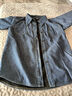 佐菲黛牛仔襯衫秋冬新款時(shí)尚加絨寬松顯瘦大尖領(lǐng)加厚保暖襯衣女 藍色加絨加厚 L 曬單實(shí)拍圖