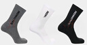 薩洛蒙（Salomon）男女款 戶(hù)外運動(dòng)休閑舒適透氣長(cháng)筒襪子 EVERYDAY CREW 3-PACK 混合灰 C20862 M 曬單實(shí)拍圖