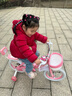永久兒童自行車(chē)3-8歲小孩腳踏單車(chē)寶寶中大童女孩公主款童車(chē) 【升級-白胎】小貓粉+護具禮包 14寸 曬單實(shí)拍圖
