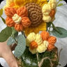 餐將軍 柿柿如意向日葵針織花束盆栽結婚紀念日生日禮物圣誕節女友老婆 曬單實(shí)拍圖