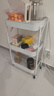 全品屋小推車(chē)廚房置物架落地移動(dòng)可折疊零食架帶輪收納架免安裝儲物3W 曬單實(shí)拍圖