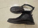 紅蜻蜓皮鞋男高幫牛皮棉鞋加絨保暖輕便商務(wù)耐磨正裝鞋WTD451831黑色42 曬單實(shí)拍圖