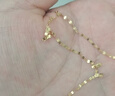 meluxe美奈 黃18K金素金鏈顯大牢固亮片彩金項鏈K金項鏈女 新年禮物 約0.87g，長(cháng)約45cm 曬單實(shí)拍圖
