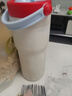 樂(lè )扣樂(lè )扣（LOCK&LOCK）大容量提手保溫杯帶吸管茶倉簡(jiǎn)約隨行保溫保冷水杯子670ML白色 曬單實(shí)拍圖