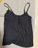 ubras【劉雯同款】無(wú)尺碼清爽透氣吊帶背心帶胸墊打底可外穿 【吊帶款】-黑色 曬單實(shí)拍圖