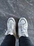 歐倫啄木鳥(niǎo)真軟皮內增高老爹鞋女2025春秋季新款厚底氣墊減震運動(dòng)鞋休閑女鞋 啄木鳥(niǎo)//白色皮面 單層 37  標準尺碼 曬單實(shí)拍圖