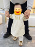 babylove女寶寶連衣裙春秋季純棉紗布裙子嬰幼兒花邊領(lǐng)甜美公主裙 斯托白 80 曬單實(shí)拍圖