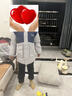 李寧童裝兒童外套男大童加絨保暖防潑水三合一短棉服套裝170YWBV099-2 曬單實(shí)拍圖