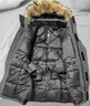 LUCK SWAN GODSE極寒羽絨服男中長(cháng)款派克服女士戶(hù)外運動(dòng)工裝大衣加厚保暖棉服外套 石墨灰色-加拿大08遠征大鵝風(fēng)格 高絨加厚款 3XL 【建議體重：160-180斤】-情侶同款 曬單實(shí)拍圖