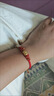 黃金馬年本命年紅繩手鏈生肖馬999足金包銀轉運珠紅繩送女友禮物 0.3克 馬上有錢(qián)+2金珠 花結紅繩編織 曬單實(shí)拍圖