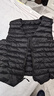 皮爾卡丹（pierre cardin）高端品牌羽絨服馬甲男士白鴨絨保暖修身拉鏈中年西裝背心V領(lǐng)輕薄 黑色 2XL 適合135-150斤 曬單實(shí)拍圖