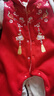 G.duck嬰兒紅色滿(mǎn)月加絨連體衣衣服秋冬裝中國國風(fēng)周歲百天寶寶連體爬服 紅色兔子中國風(fēng)爬服【加絨】 73cm 曬單實(shí)拍圖