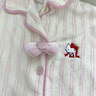 野獸派家居（tbh）宋雨琦同款三麗鷗Hello Kitty法蘭絨家居服套裝冬季可外穿睡衣女 Hello Kitty法蘭絨家居服 奶白條紋 M 曬單實(shí)拍圖