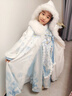 G.duck冬季艾莎公主裙漢服女童中國兒童冰雪奇緣加絨加厚連衣裙斗篷披風(fēng) 冰雪斗篷加裙子 140 建議8~10歲【120-135cm】 曬單實(shí)拍圖