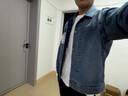 優(yōu)衣庫男裝女裝牛仔茄克/水洗產(chǎn)品外套夾克484402 64 湖藍色 L 曬單實(shí)拍圖