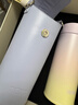 膳魔師（THERMOS）素色體316L不銹鋼內膽保溫杯禮盒含杯套送禮佳選350ml 紫黃漸變 曬單實(shí)拍圖