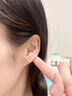 彩萊婭莫比烏斯999足銀耳釘女韓版輕奢新款養耳洞耳骨釘高級感純銀耳環(huán) 999純銀莫比烏斯耳釘 一對 曬單實(shí)拍圖