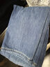 真維斯牛仔褲女冬季加絨加厚百搭高腰顯瘦直筒褲女復古藍加絨L 曬單實(shí)拍圖