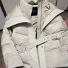 艾萊依宋佳同款羽絨服女秋冬氣質(zhì)短款90鵝絨收腰保暖新年外套 乳灰米M 曬單實(shí)拍圖