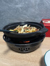 WCZ德國干鍋鍋具酒精爐小火鍋家用鍋仔鍋新式土砂鍋底座商用飯店 曜石黑特厚款+無(wú)蓋砂鍋  1.3L 23cm 曬單實(shí)拍圖