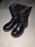卓詩(shī)尼厚底短靴女2025新款瘦瘦靴高跟秋冬靴子堆堆皮鞋馬丁靴 黑色 36 曬單實(shí)拍圖