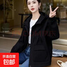 2026春夏新款連帽沖鋒衣女寬松顯瘦韓版外套小個(gè)子短款休閑夾克潮 黑色 XL 建議130--145斤 曬單實(shí)拍圖