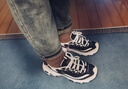 斯凱奇（Skechers）女鞋D’LITES系列時(shí)尚綁帶運動(dòng)鞋66666228/BKGD 黑色 36 曬單實(shí)拍圖