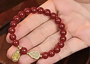 紀思梵輕奢朱砂手串本命年飾品手鏈女新年生日禮物情人節送女友老婆高級 福祿平安 諸事順利-朱砂手串【本地倉次日達】 曬單實(shí)拍圖