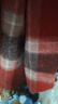 啄木鳥(niǎo)澳洲wool純羊毛圍巾女秋冬季2025新款英倫風(fēng)保暖格子披肩圍脖禮盒 紅色格子2 曬單實(shí)拍圖