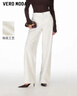VEROMODA牛仔褲2026春季新款純棉鉤花純色小香風(fēng)直筒褲優(yōu)雅時(shí)髦326132027 蜜乳白牛仔 L 曬單實(shí)拍圖