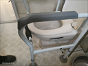 詠幻馬桶扶手助力支架老人防摔家用坐便器扶手廁所免打孔安全欄桿 【承重400斤】小法蘭 基礎款【前彎弧固定扶手】 曬單實(shí)拍圖