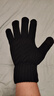 逐港手套男女冬季觸屏加絨加厚老人戶(hù)外騎行防寒毛線(xiàn)棉針織情侶手套冬 黑色-男 曬單實(shí)拍圖