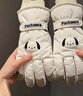 目丸秋冬季手套加厚騎電車(chē)學(xué)生防寒防風(fēng)保暖正版卡通可愛(ài)觸屏滑雪手套 白色 曬單實(shí)拍圖